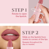 Glamveda Ultra Pigmented Creamy Matte Lipstick with Ceramides, Waterproof - Dream Pink - 303