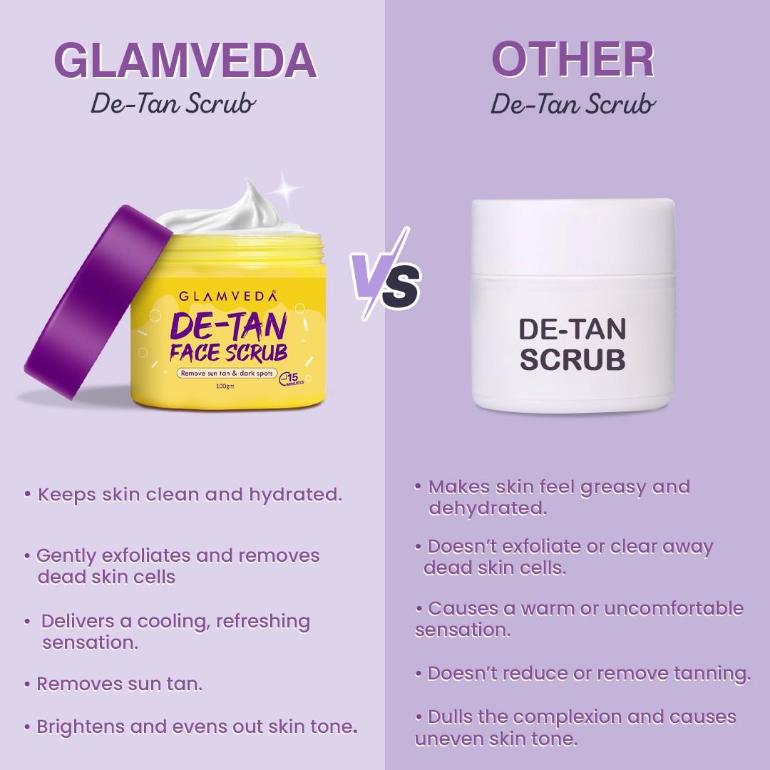 Glamveda De-tan Face Scrub