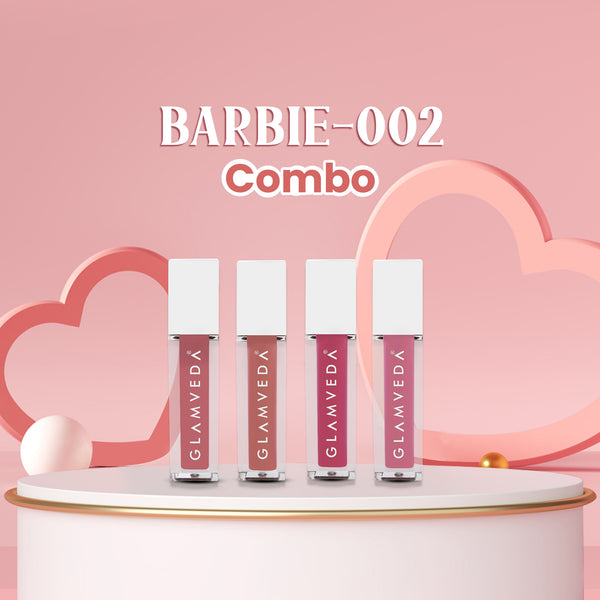 Glamveda X Rashami Desai Mini Liquid Lipstick Barbie 002 Combo 4.8ml