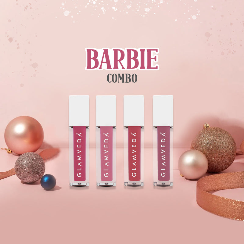 Glamveda X Rashami Desai Mini Liquid Lipstick Barbie Combo 4.8ml