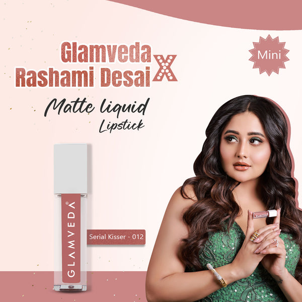 Glamveda X Rashami Desai Mini Liquid Lipstick (Serial kisser - 012) - 1.2ml