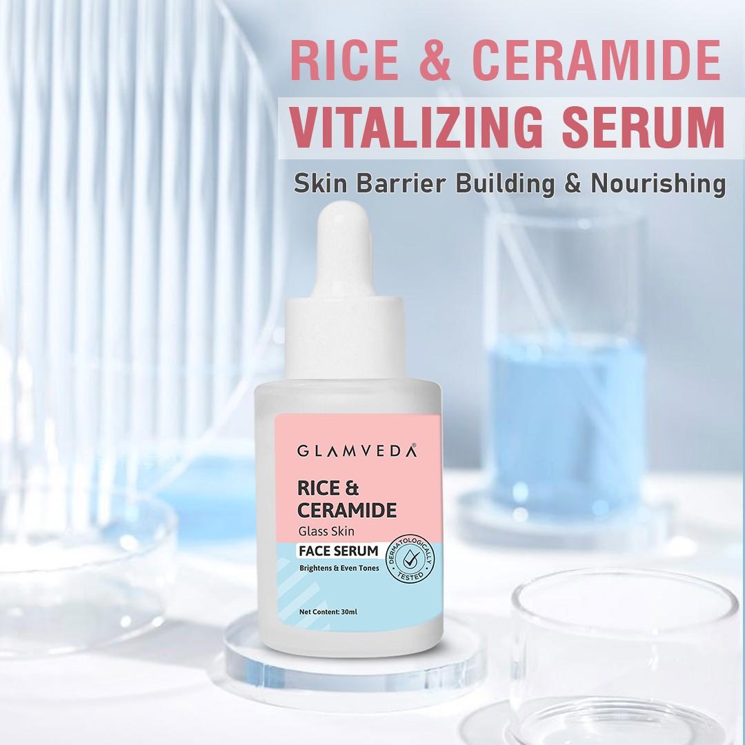 Glamveda Korean Glass Skin Rice Water & Ceramide Vitalizing Serum