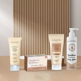 Glamveda Glutathione Bath & Body Skincare Routine Combo |  Set of 4 Kit | For Skin Brightening and Lightening | ( Face Wash + Face Cream + Body Lotion + Soap )