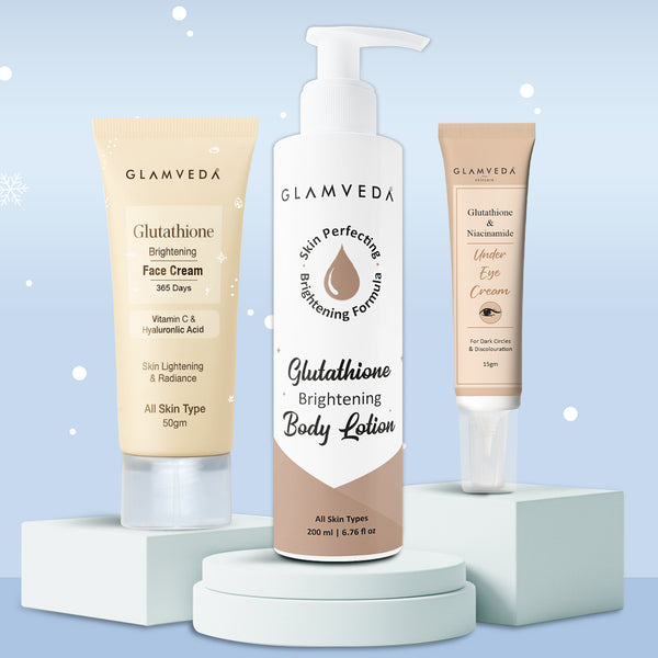 Glutathione 3-Step Winter Skincare Routine | Face Cream + Under Eye Cream + Body Lotion
