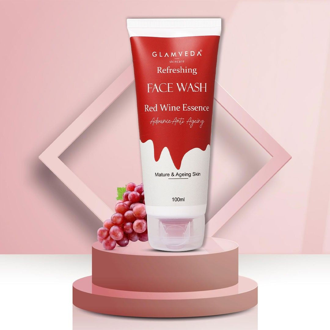 Glamveda Red Wine Advance Anti Ageing Face Wash