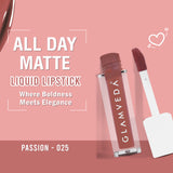 Glamveda X Rashami Desai Matte Mini Liquid Lipstick, Nude Brown shade (Passion - 025) 1.2ml