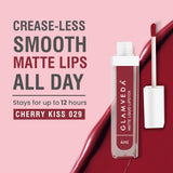 Glamveda Matte Liquid Lipstick, 12Hr Stay, Lightweight & Transferproof, (Cherry Kiss - 029) 4ml