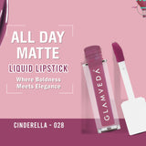 Glamveda X Rashami Desai Matte Mini Liquid Lipstick, Mauve shade (Cinderella - 028) 1.2ml