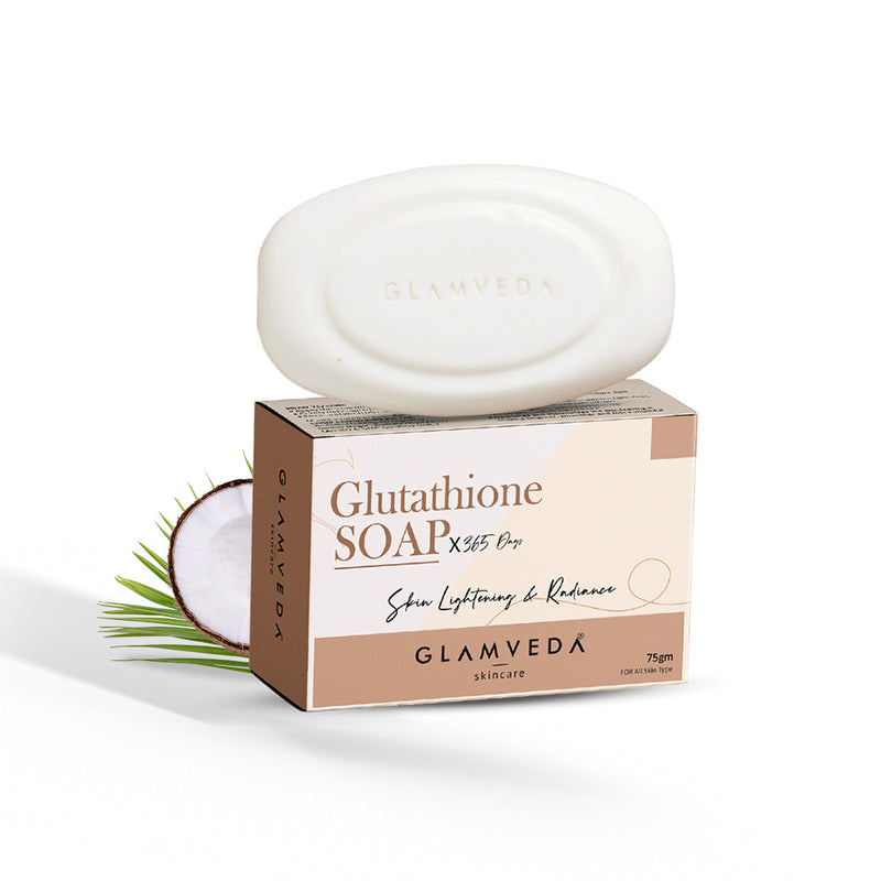 Glamveda Glutathione Skin Lightening & Whitening Soap with Kojic Acid