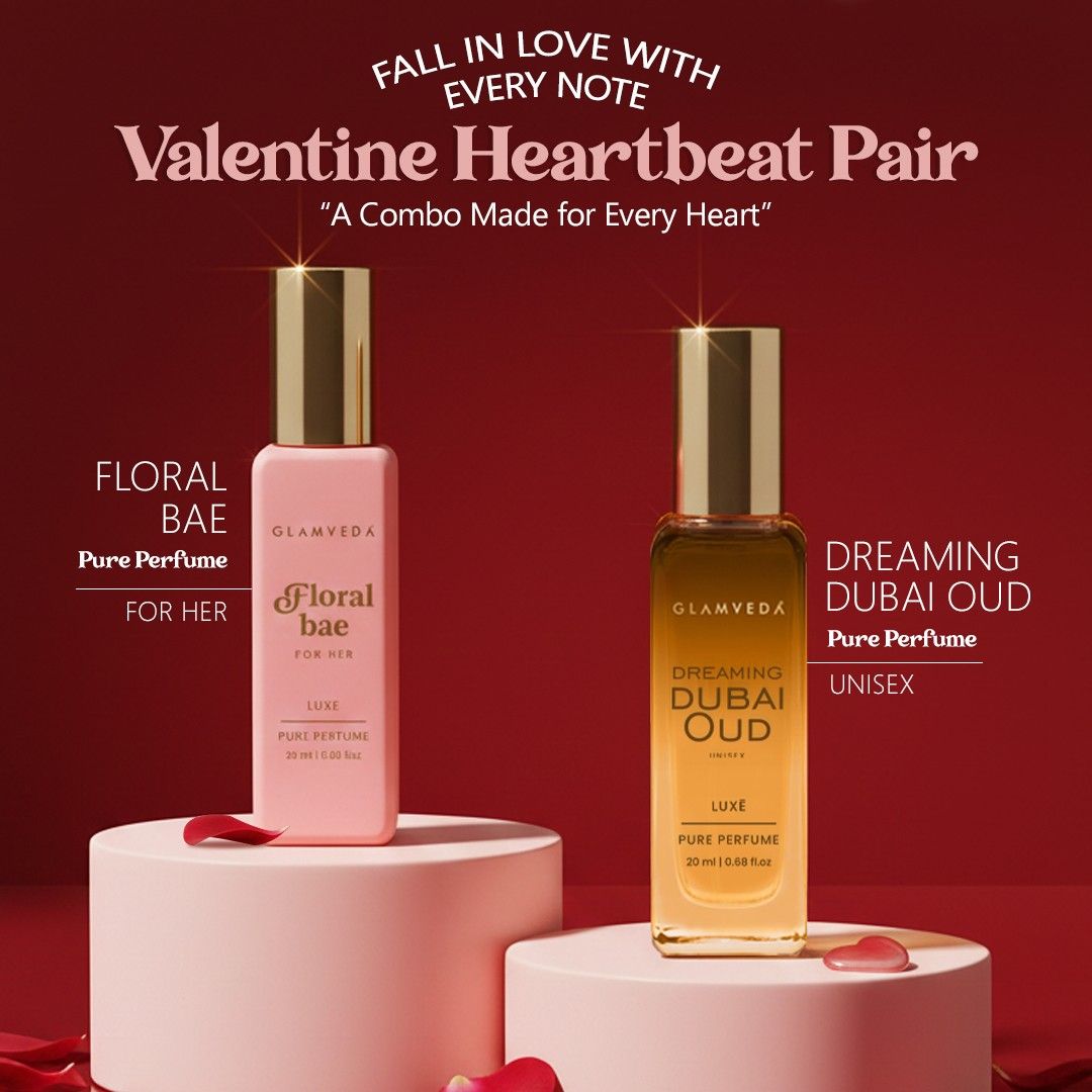Valentine Heartbeat Pair Perfume Combo | Floral Bae & Dreaming Dubai Oud 40ml