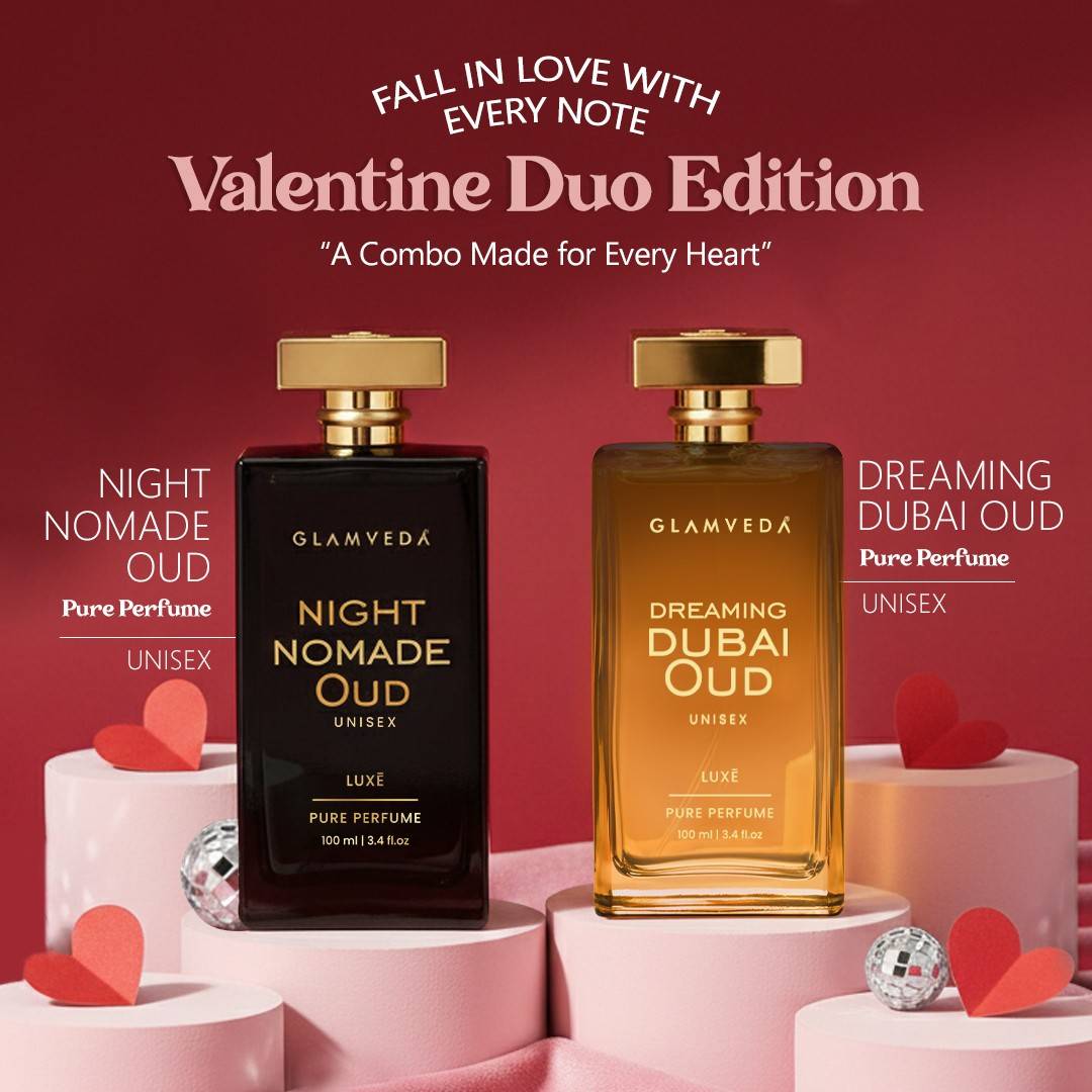 Glamveda Valentine Duo Edition Unisex Pure Perfume Combo – Night Nomade Oud & Dreaming Dubai Oud
