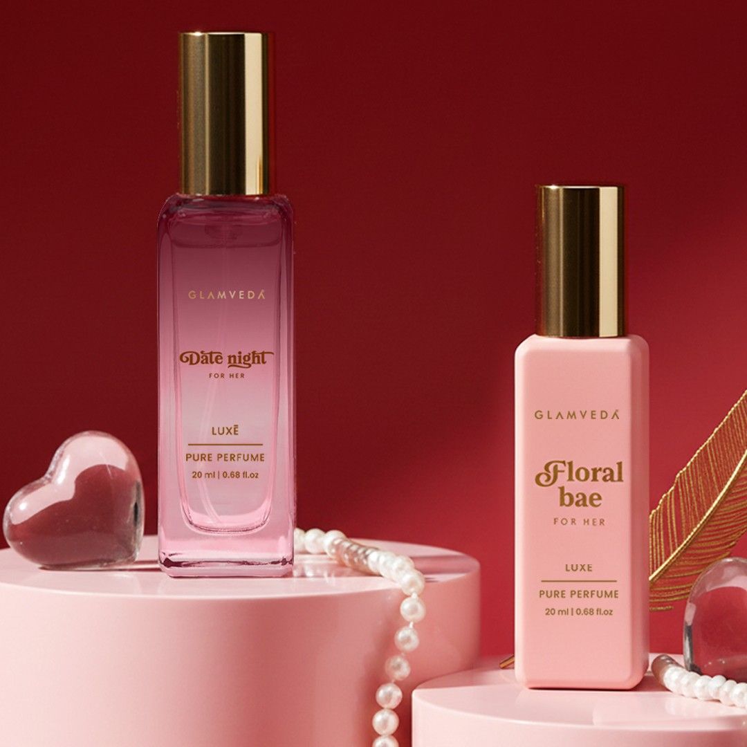Glamveda Valentine Chemistry Pure Perfume Combo for Women | Date Night & Floral Bae 40ml