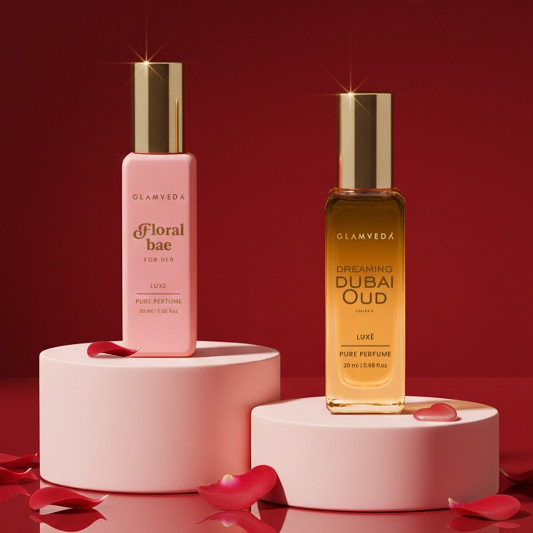 Valentine Heartbeat Pair Perfume Combo | Floral Bae & Dreaming Dubai Oud 40ml