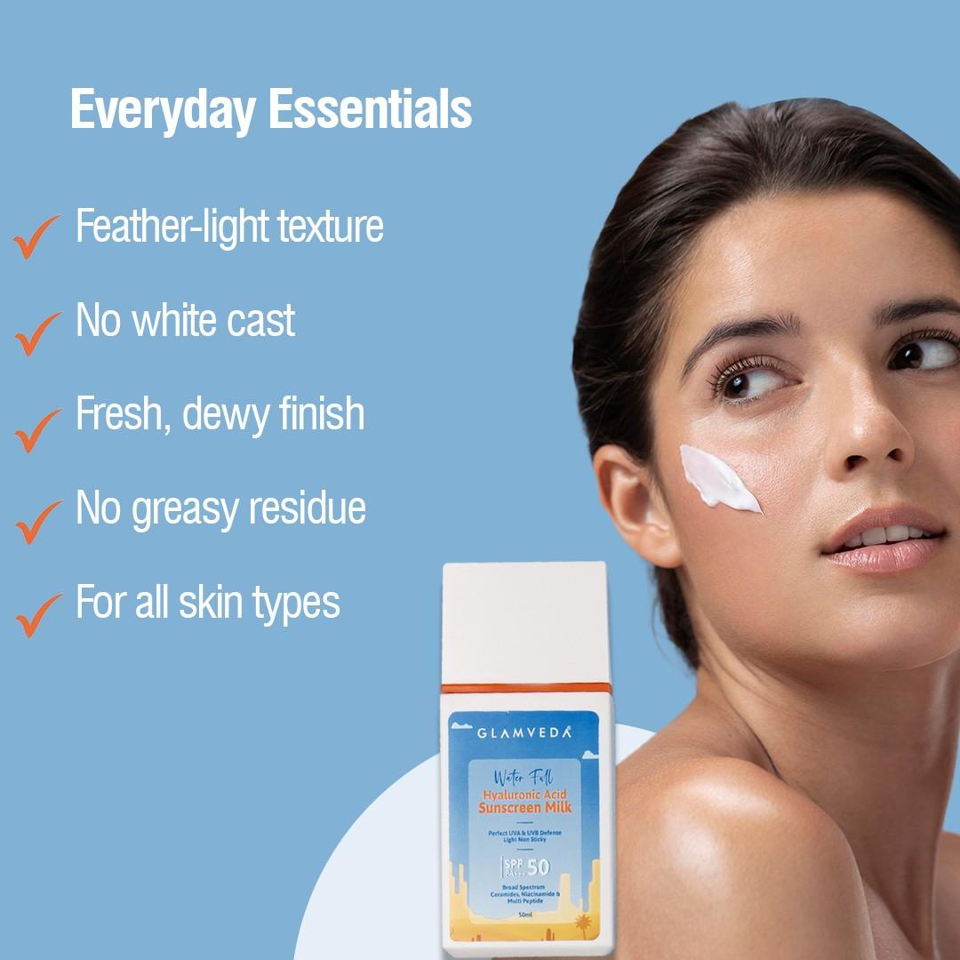 Ultra Light Water Sunscreen SPF 50 PA++++ with Ceramides & Hyaluronic, No White Cast