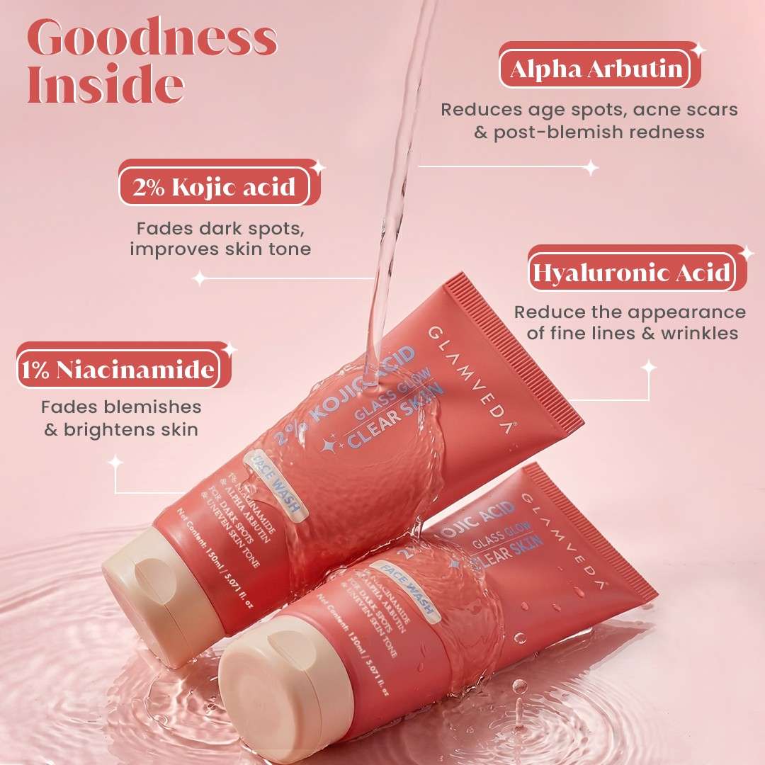 Kojic Acid Face Wash With Niacinamide & Alpha Arbutin