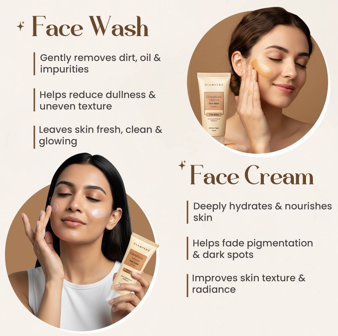 Glutathione Brightening & Dark Spots Removal 3 Steps Skincare Routine