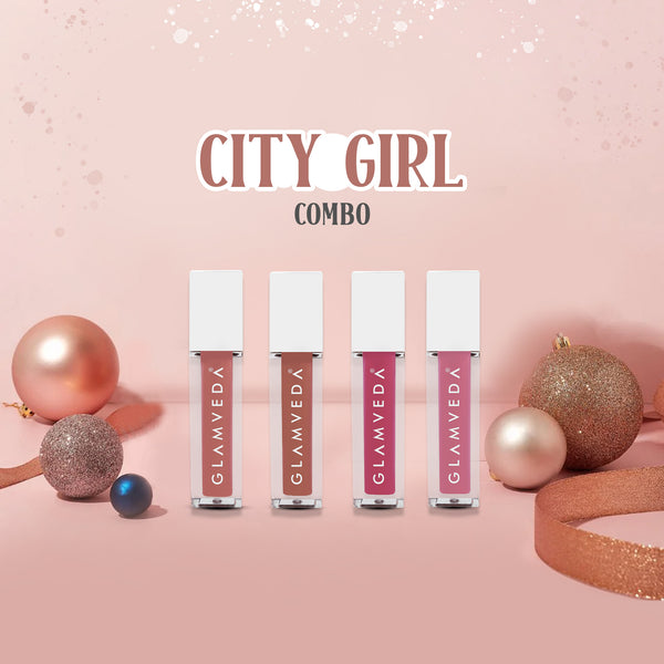 Glamveda X Rashami Desai Mini Liquid Lipstick City Girl Combo 4.8ml