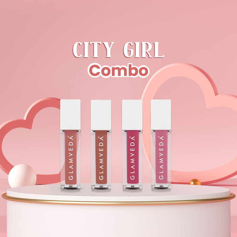 Glamveda X Rashami Desai Mini Liquid Lipstick City Girl Combo 4.8ml