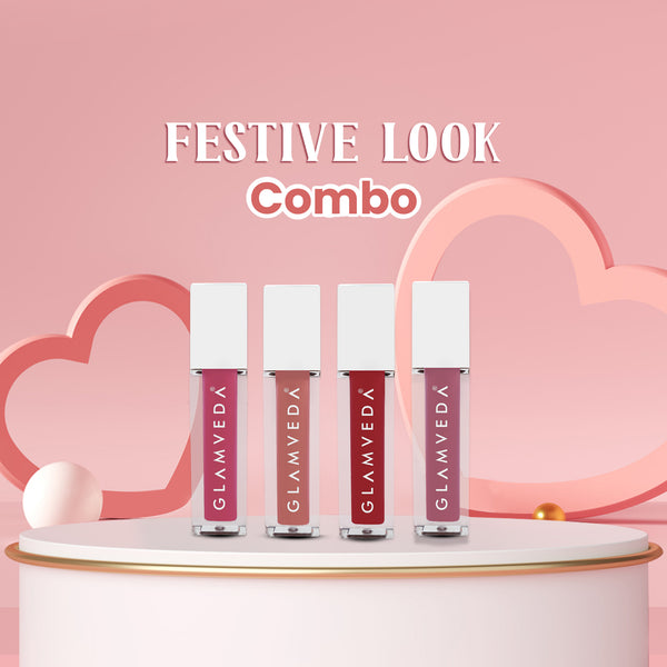 Glamveda X Rashami Desai Festive Look Mini Matte Liquid Lipstick | Pack of 4