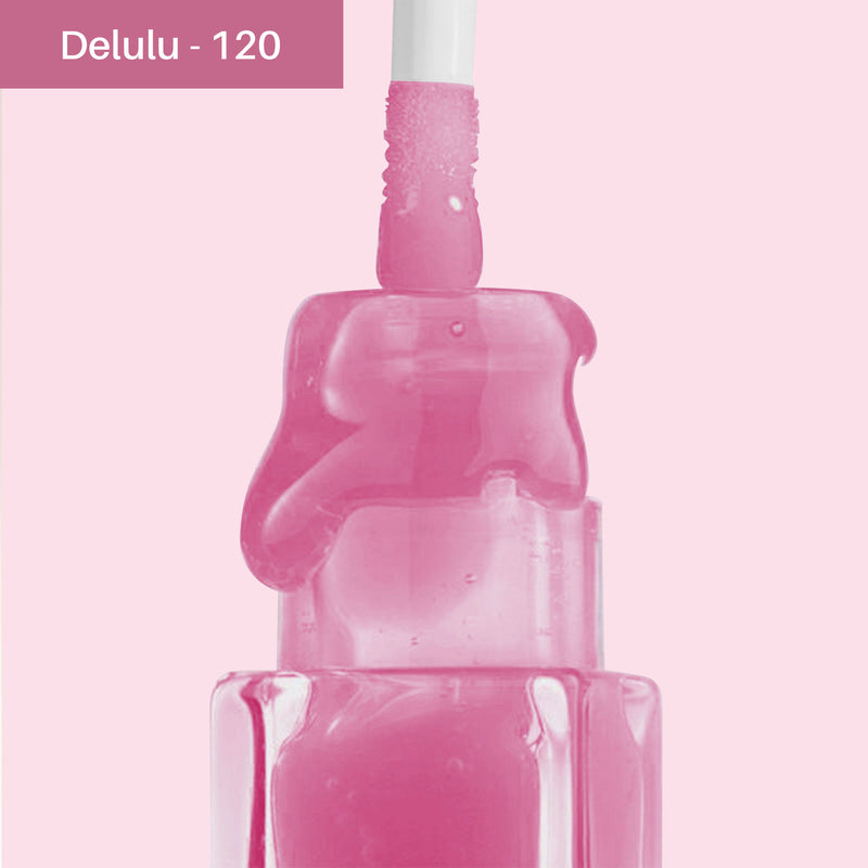 Glamveda High Shine Serum Infused Lip Gloss | Delulu - 120 ( Dirty Rose ) 4.5ml