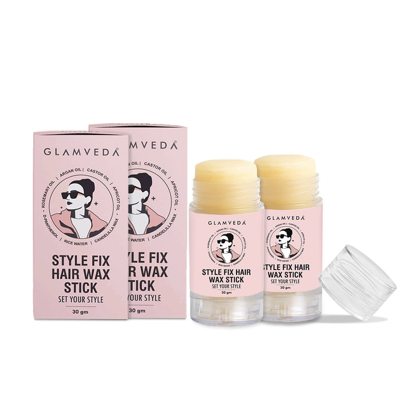 Glamveda Style Fix Hair Wax Stick | Non-Sticky, Non-Greasy Frizz Control for Baby Hair & Flyaways | Hair Styling Stick for All Hair Types