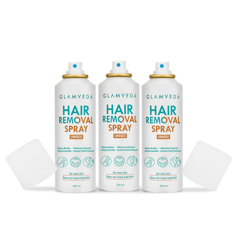 Glamveda Hair Removal Spray for Women & Men | Painless Hair Remover for Legs, Underarms, Chest | For Sensitive Skin & All Skin Types | 200ml