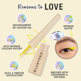 Glamveda Super Matte Liquid Eyeliner Intense Yellow