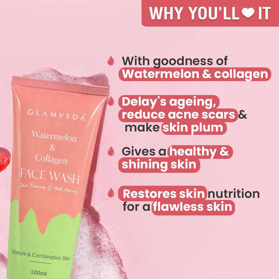 Glamveda Watermelon & Collagen Firming Face Wash