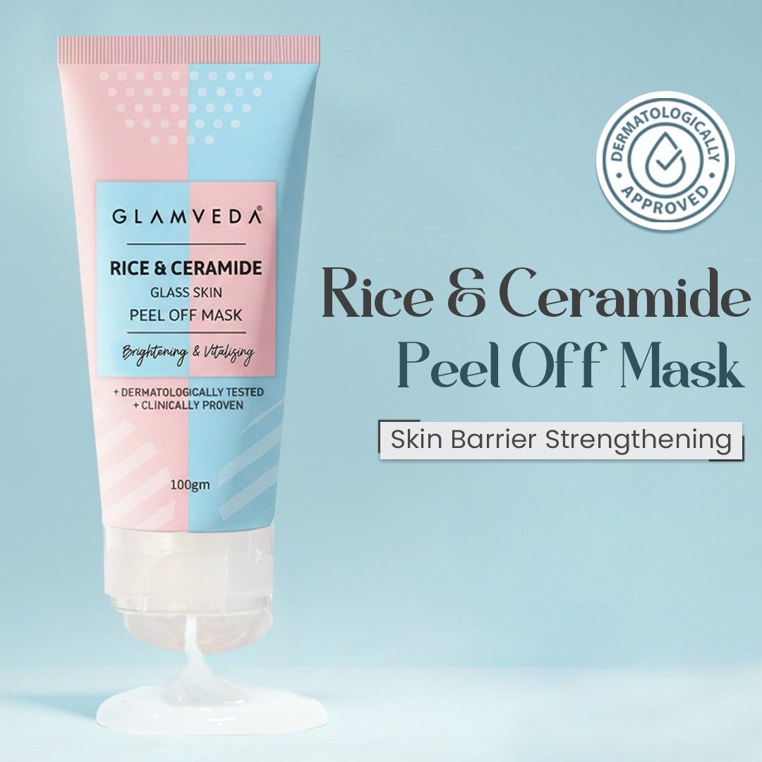 Glamveda Rice & Ceramide Glass Skin Peel off Mask
