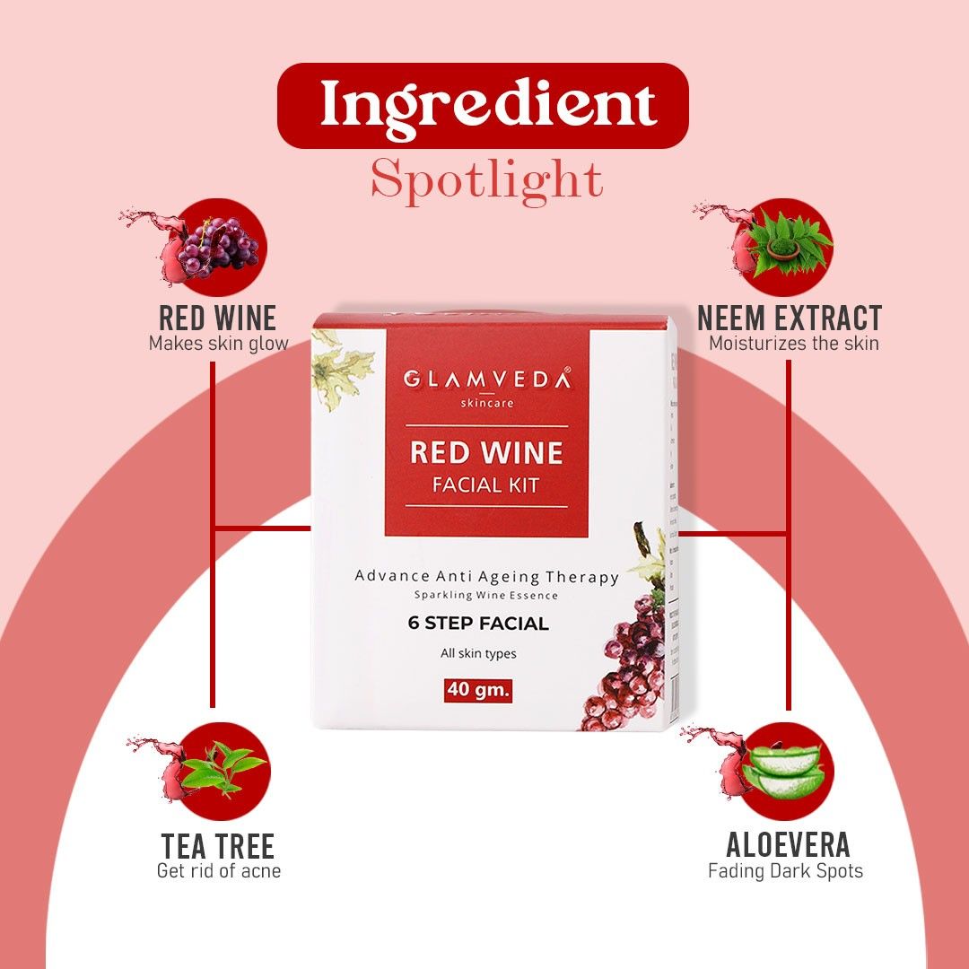 Red Wine Advance Anti Ageing Facial kit 40gm