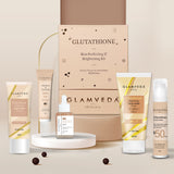 Glamveda Glutathione Skin Brightening and Lightening Combo | 5-Step Skincare Set For Glowing Skin |  ( Face Wash + Face Cream + Sunscreen + Serum + Under Eye Cream )