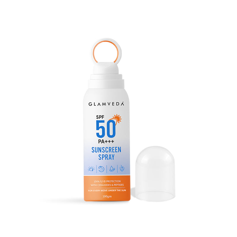 Glamveda Body Sunscreen Spray SPF 50 PA+++ | Water-Resistant, Non-Greasy & Quick-Absorbing | Broad Spectrum UV Protection for Outdoor Use – 100ml