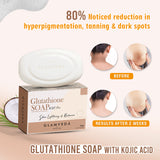 Glamveda Glutathione Skin Lightening & Whitening Soap with Kojic Acid