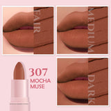 Glamveda Ultra Pigmented Creamy Matte Lipstick with Ceramides, Waterproof - Mocha Muse - 307