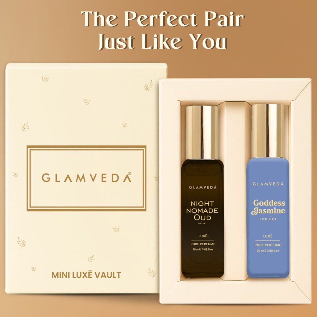 Mystic Jasmine Mix  - Night Nomade Oud + Goddess Jasmine Luxury Unisex Pure Perfume Gift Set 2 x 20ml