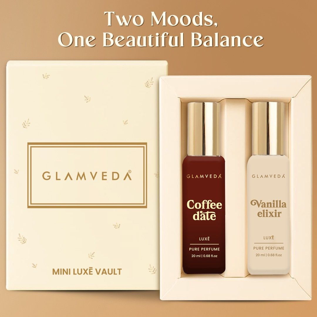 Café Romance Duo  - Coffee Date + Vanilla Elixir Luxury Pure Perfume Gift Set for Women 2 x 20ml
