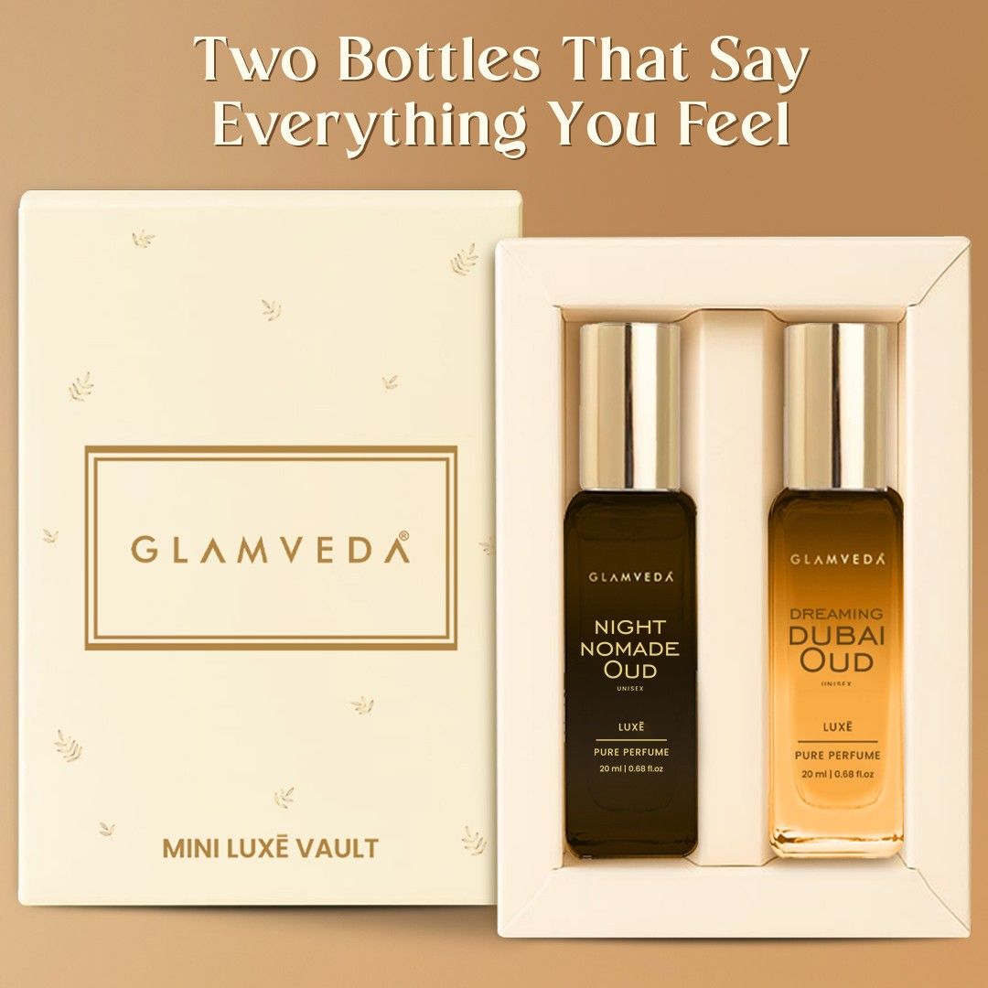 Desert Dreams Duo  - Dreaming Dubai Oud +Night Nomade Oud Luxury Unisex Pure Perfume Gift Set 2 x 20ml