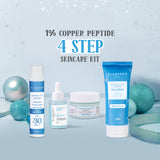 Glamveda 1% Copper peptide with Multi Peptide Advance Age Support Skincare Combo | Face Wash, Face Cream, Serum, Sunscreen