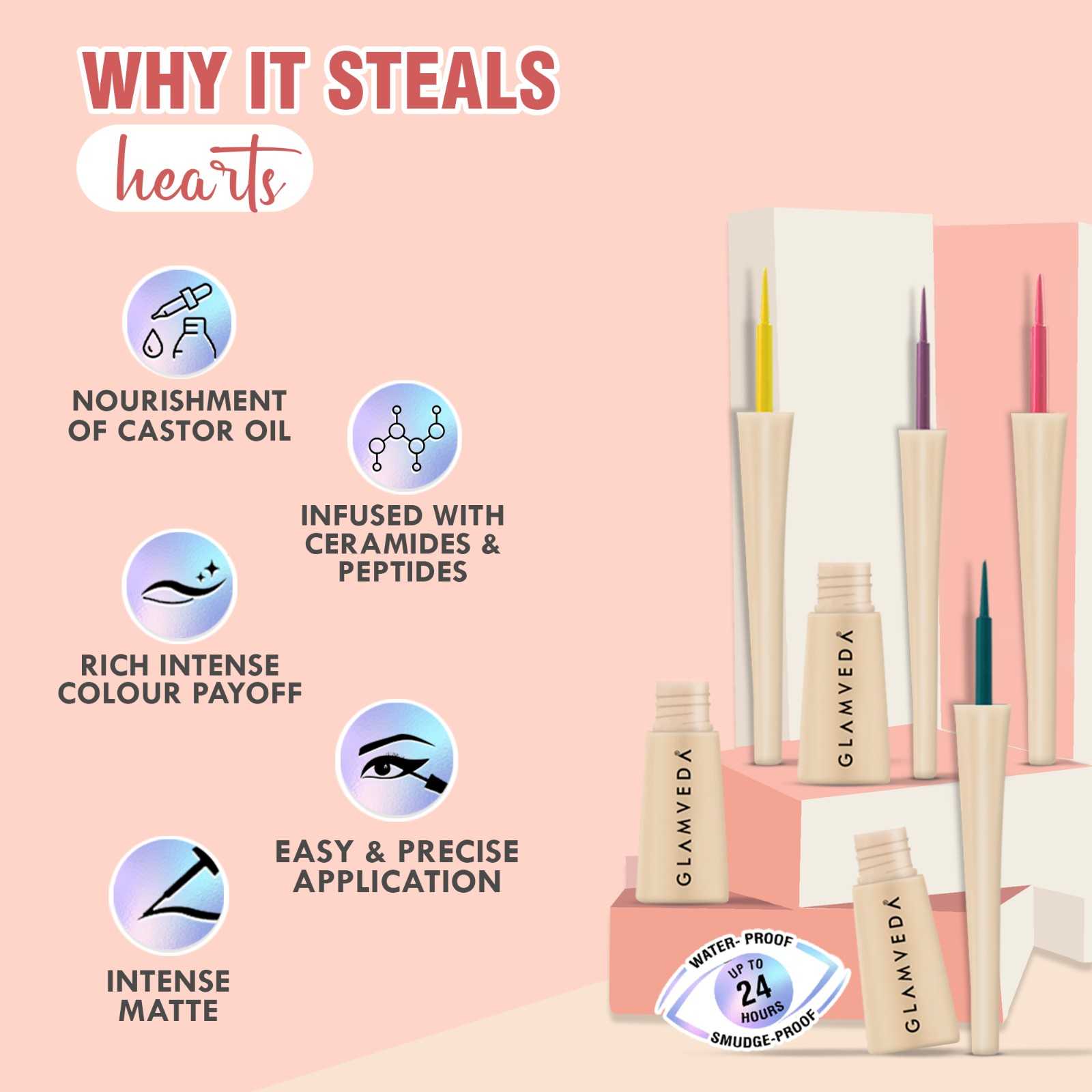 Vibrant Eyeliner Squad – 4 Pop Shades to Glow Up Your Mood | Bold, Waterproof, & Easy to Apply