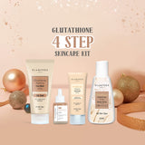 Glamveda Glutathione Skin Perfecting Brightening & Dark Spots Removal 4 Steps Skincare Routine ( Face Wash + Face Cream + Face Serum + Body Lotion )