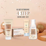 Glamveda Glutathione Bath & Body Skincare Routine Combo |  Set of 4 Kit | For Skin Brightening and Lightening | ( Face Wash + Face Cream + Body Lotion + Soap )