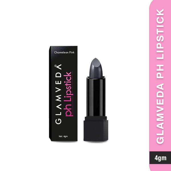 Glamveda PH Lipstick – Black to Glossy Pink Magic with Long-Lasting Nourishment & SPF 10 (4Gm)