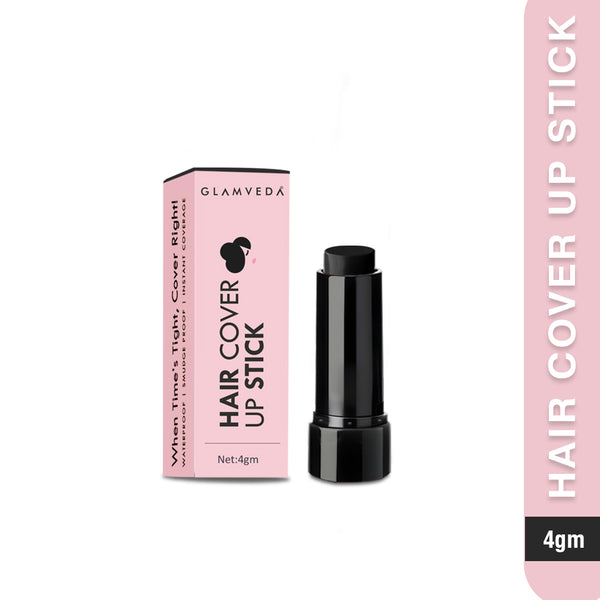 Glamveda Hair Cover-Up Stick | Instant Hairline & Root Filler – Black 4gm
