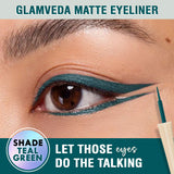 Glamveda Super Matte Liquid Eyeliner Intense Teal Green