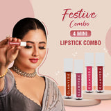 Glamveda X Rashami Desai Festive Look Mini Matte Liquid Lipstick | Pack of 4