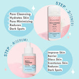 Glamveda Korean Glass Skin Rice & Ceramide 7 Step Gift Box | Face wash, Peel Off Mask, Toner, Serum, Under eye cream, Moisturizer & Sunscreen