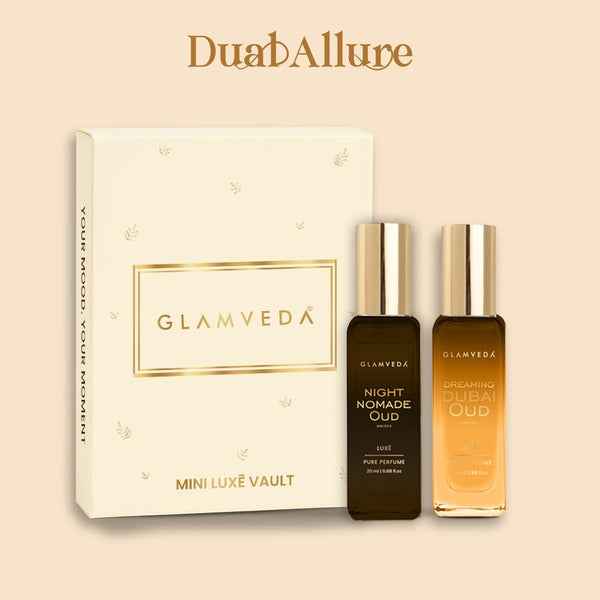 Desert Dreams Duo  - Dreaming Dubai Oud +Night Nomade Oud Luxury Unisex Pure Perfume Gift Set 2 x 20ml