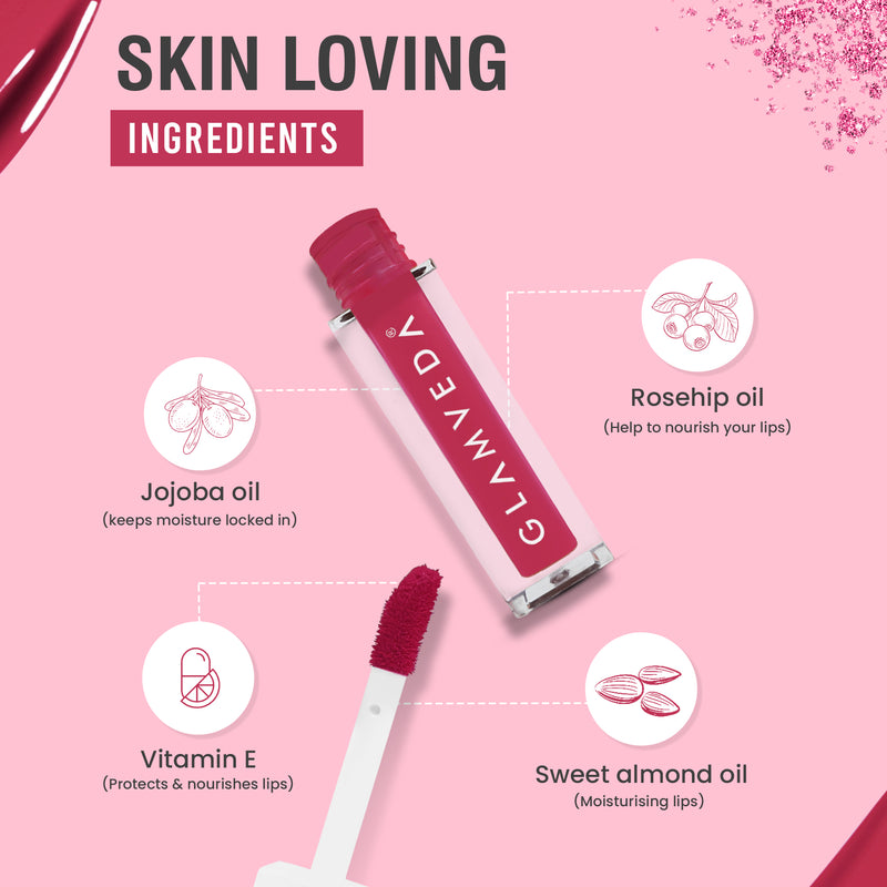 Glamveda X Rashami Desai Matte Mini Liquid Lipstick, Barbie Pink shade (Pink Desire - 026) 1.2ml