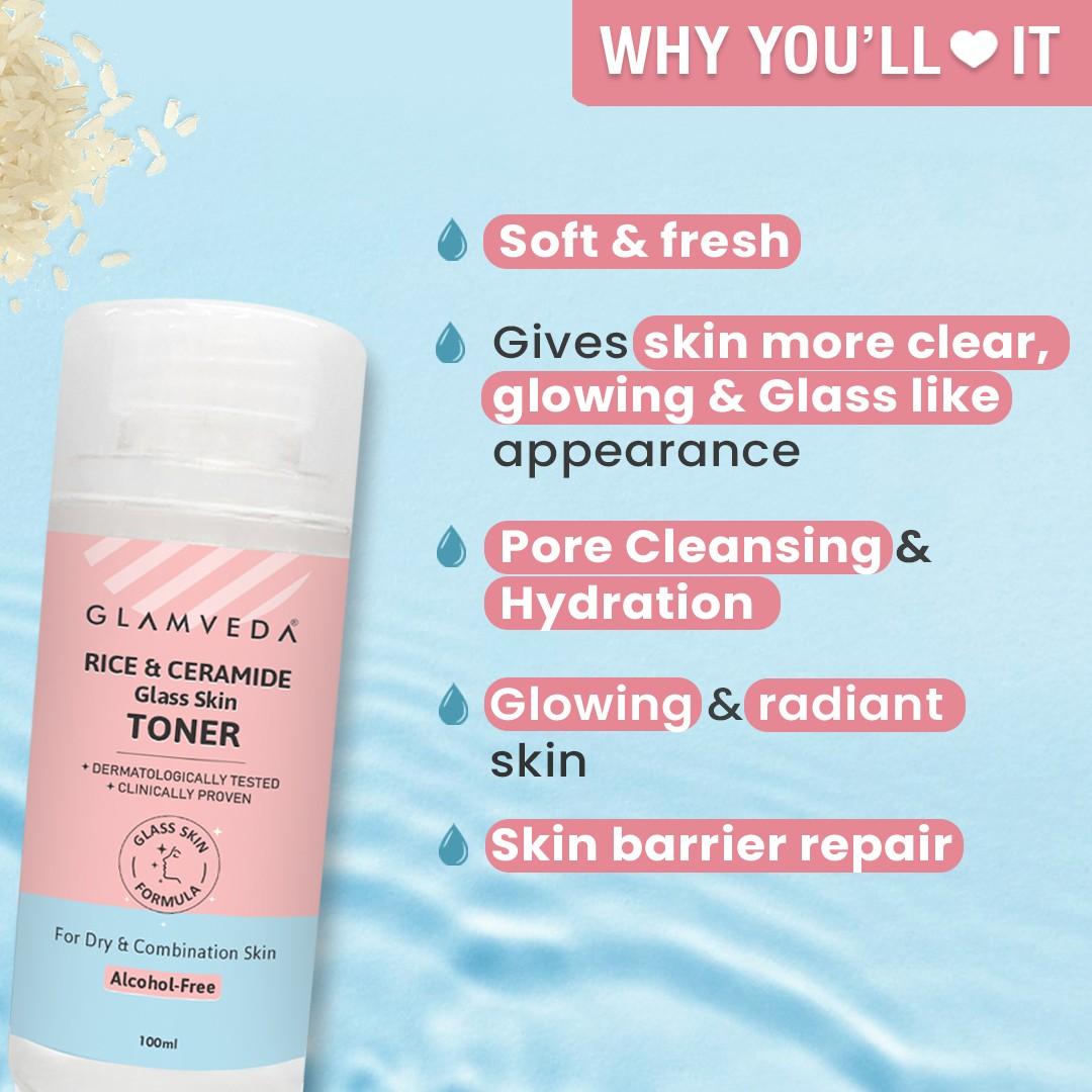 Glamveda Korean Glass Skin Rice Water Toner
