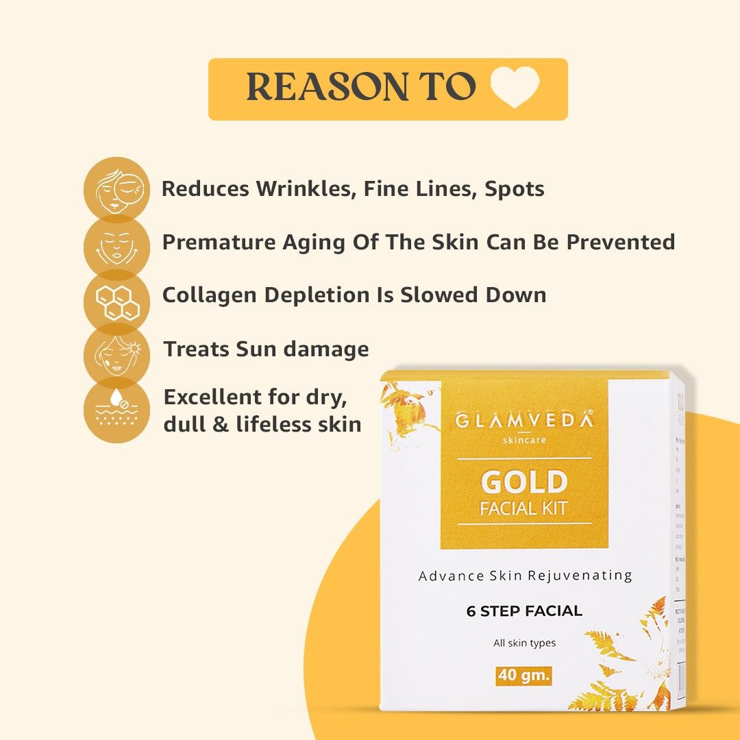 Glamveda Gold Advance Skin Rejuvenating Facial Kit 40gm